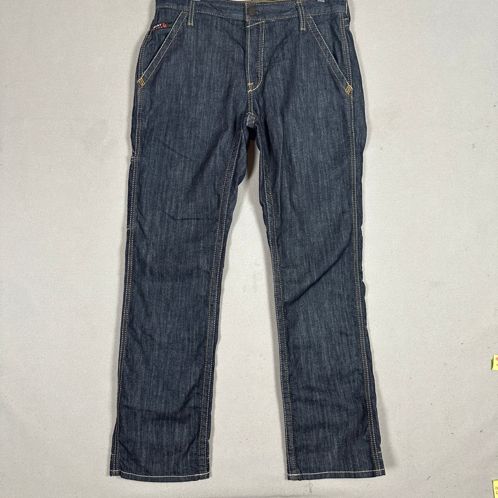 Ariat FR Jeans Mens 32X34 M4 Relaxed Straight Blue Flame Resistant Carpenter